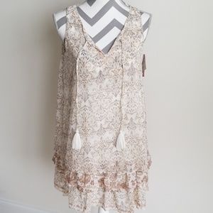 NWT Xhilaration Boho Tank Dress Soft White